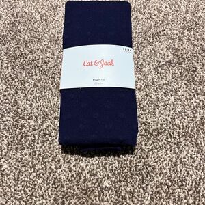 Cat & Jack Kids Dark Blue and White Tights 12-14 (2 pk)
